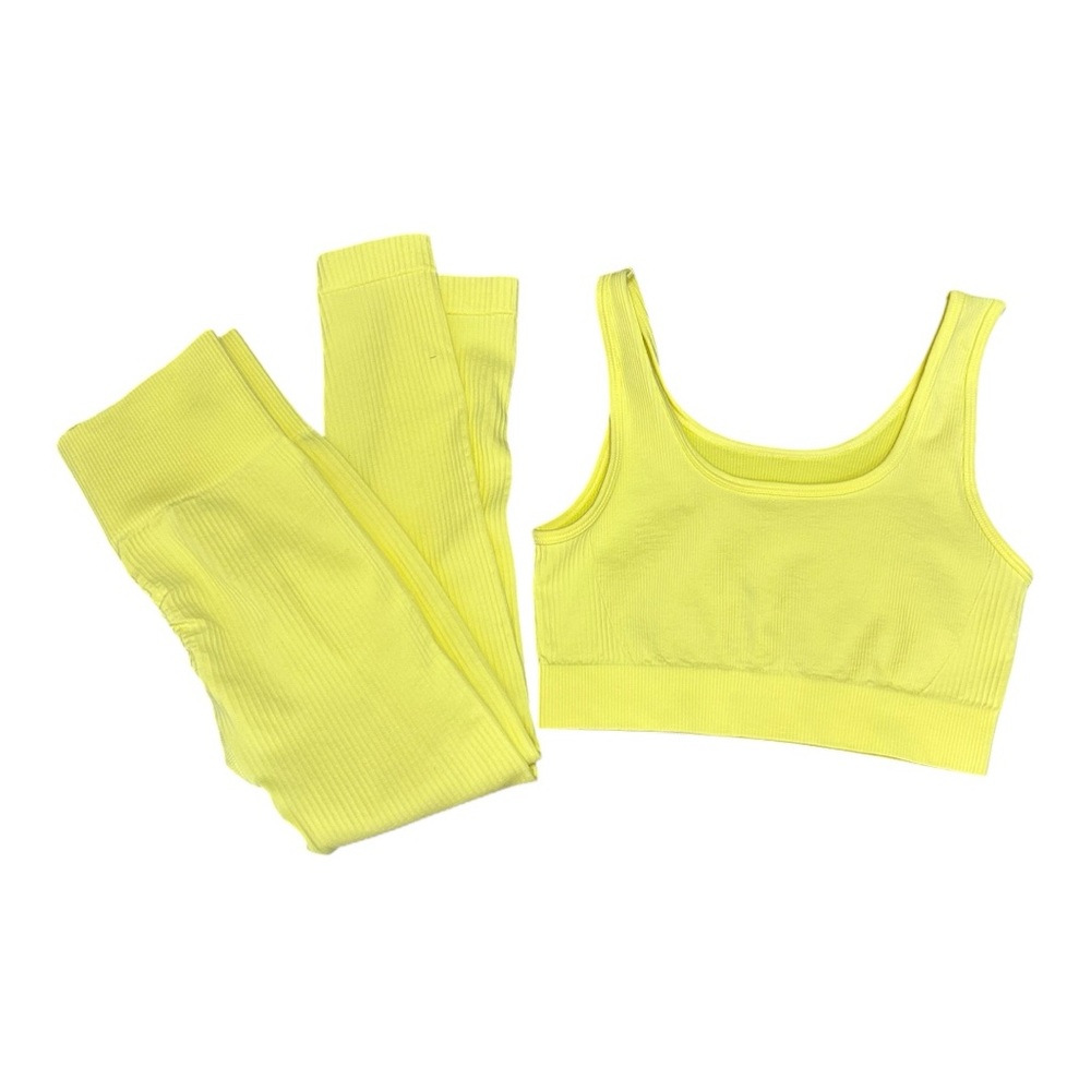 Yellow Women's Gym Workout  Set Size Small